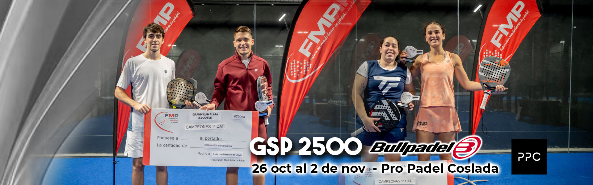 GRAND SLAM PLATA 2500 BULLPADEL FMP