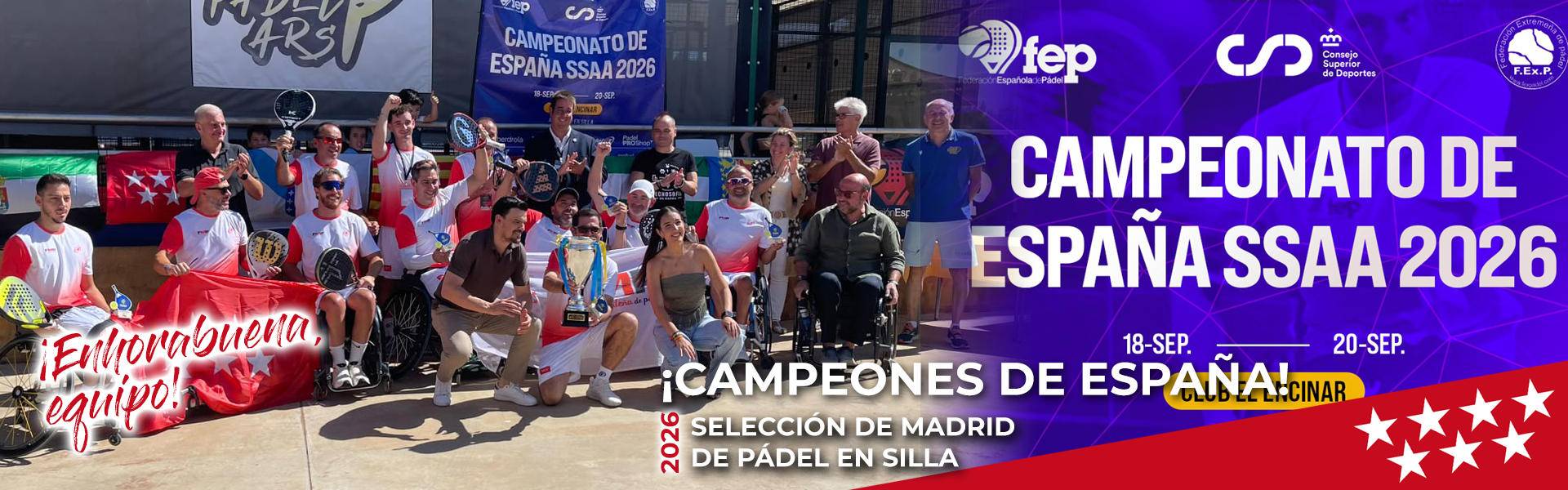 CAMPEONATO DE ESPAÑA POR SSAA DE PADEL EN SILLA 2026