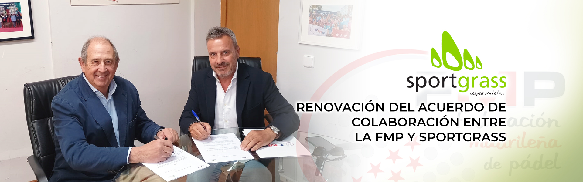 RENOVACIÓN DEL ACUERDO DE COLABORACIÓN ENTRE FMP Y SPORTGRASS